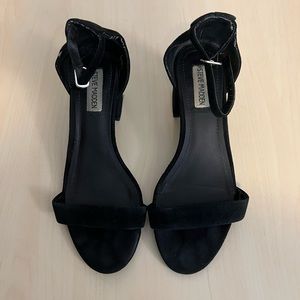 Steve Madden Heeled Sandals - Black Suede - Size 7